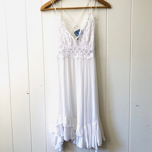 Free People Adella White Lace Mini Dress - Picture 4 of 11
